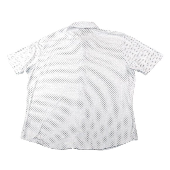 Hart Schaffner Marx Mens Sz XL Geometric Pattern Short Sleeve Button Front Shirt - Picture 2 of 9